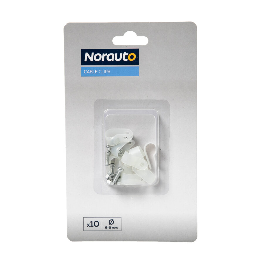 10 clips plastiques de fixation de câble 6 9mm NORAUTO Norauto fr