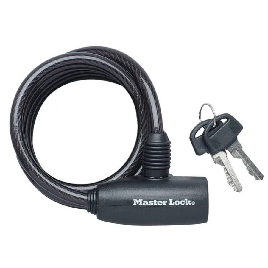 Câble Antivol En Spirale Masterlock 180 Cm Pour Vélo