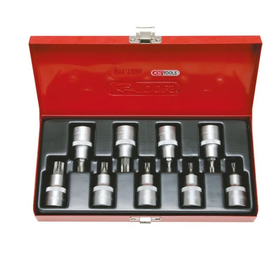 Coffret De 9 Douilles 55mm 1/2'' Ks Tools Pour Tournevis Torx®