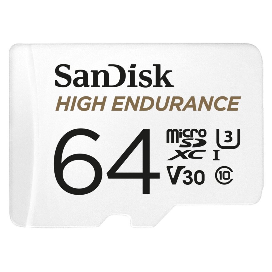 Carte Micro Sdxc ''high Endurance'', 64gb +ad, Uhs-3, Cl.10, 100 Mb/s