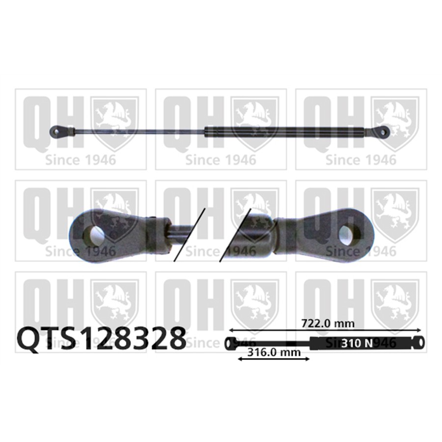 Vérin De Capot Quinton Hazell Qts128328