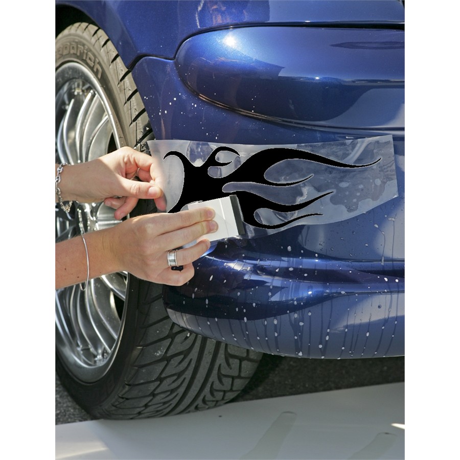 2 Stickers Autocollants Transférables Cadox Flaming Noir