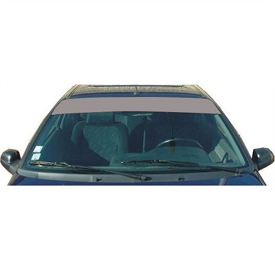 Bande Pare-soleil Pour Pare-brise Voiture - 140x20 Cm, PVC Noir Brillant, Autocollant Universel - 4