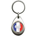 Porte-cl&eacute;s jeton ZIGOH Drapeau Fran&ccedil;ais