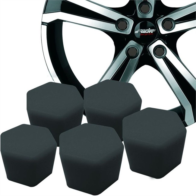 20 Couvres Boulons Silicone Noir Sracing Diamètre 17