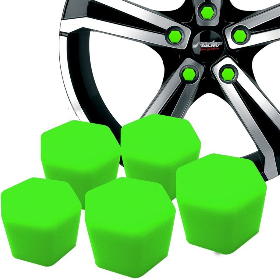 20 Couvres Boulons Silicone Vert Sracing Diamètre 17