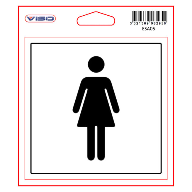 1 Sticker Autocollant Viso Toilettes Femmes