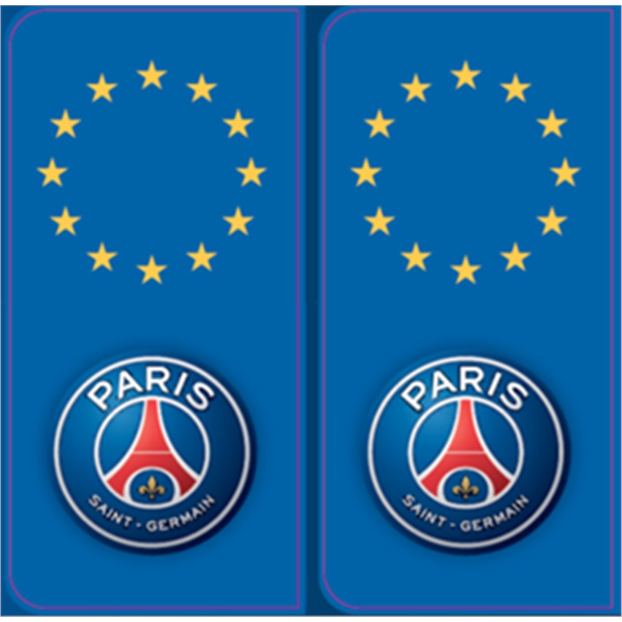 2 stickers autocollants PSG logo Europe - Norauto