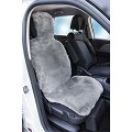 Couvre si&egrave;ge en peau de mouton naturelle CUSTOMAGIC gris