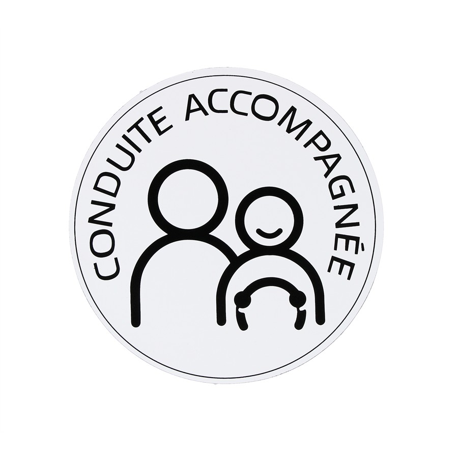 1 Disque Conduite Accompagnée Ø 15 Cm Électrostatique