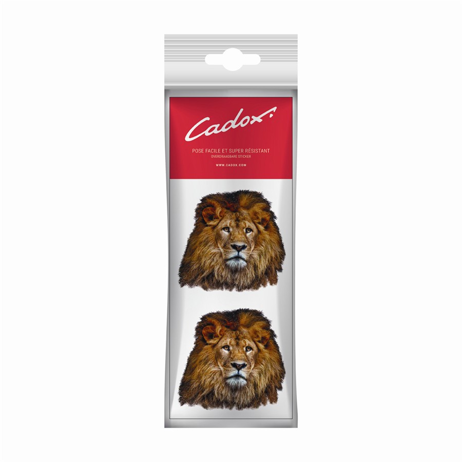 2 Stickers Autocollants Transférables Cadox Lion