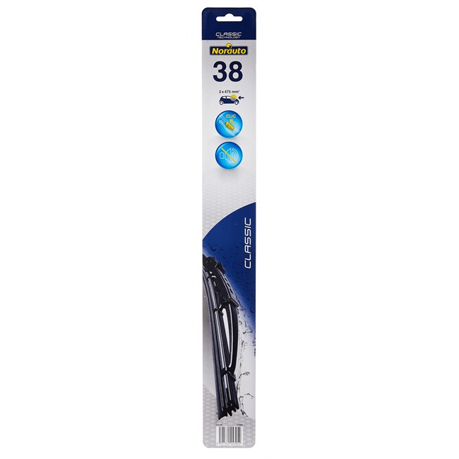 2 Balais D'essuie-glace Classic Norauto 38 475/475 Mm