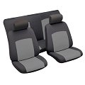 Jeu complet de housses universelles voiture SODIFAC Dino noires et grises