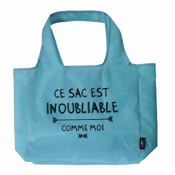 Sac de course pliable Inoubliable ZIGOH bleu