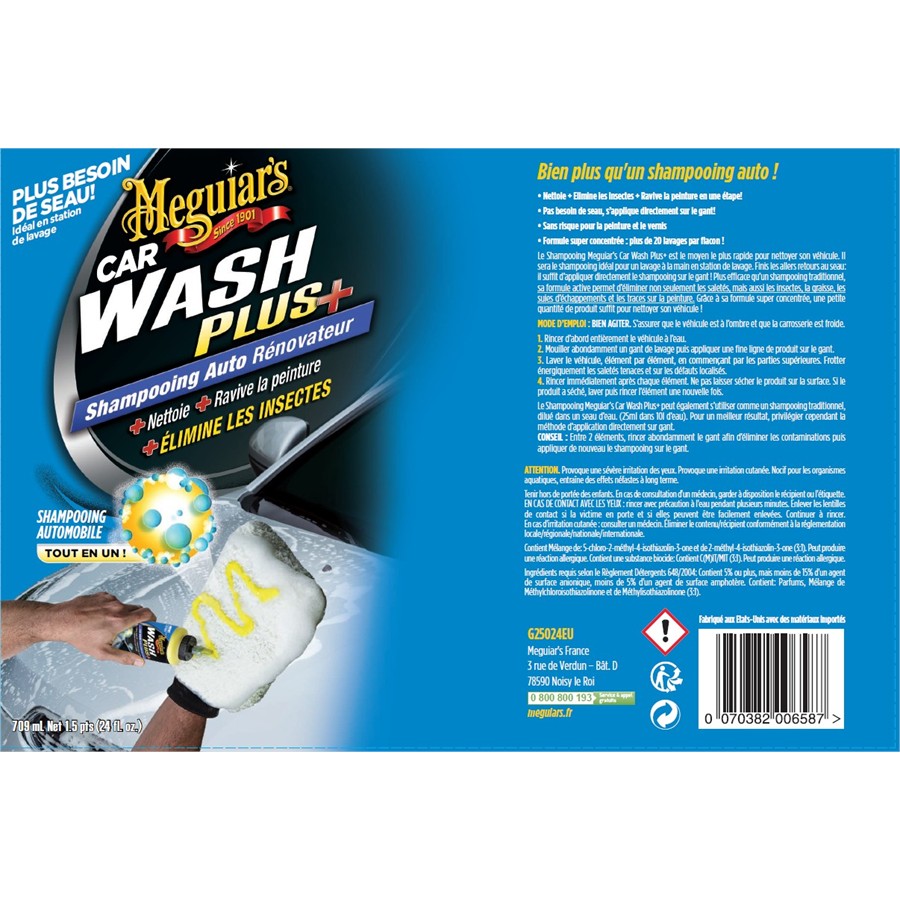 Shampooing concentré MEGUIAR'S Wash Plus+ 709 ml Norauto.fr