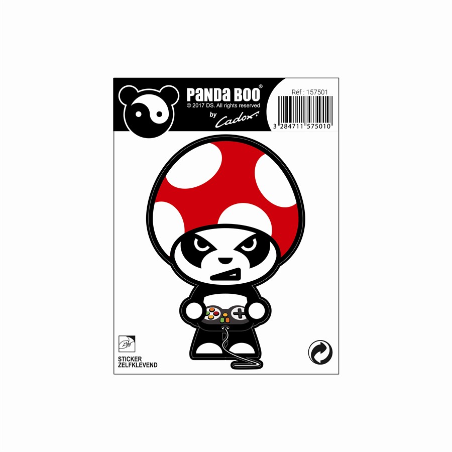 1 Sticker Autocollant Cadox Pandaboo Geek
