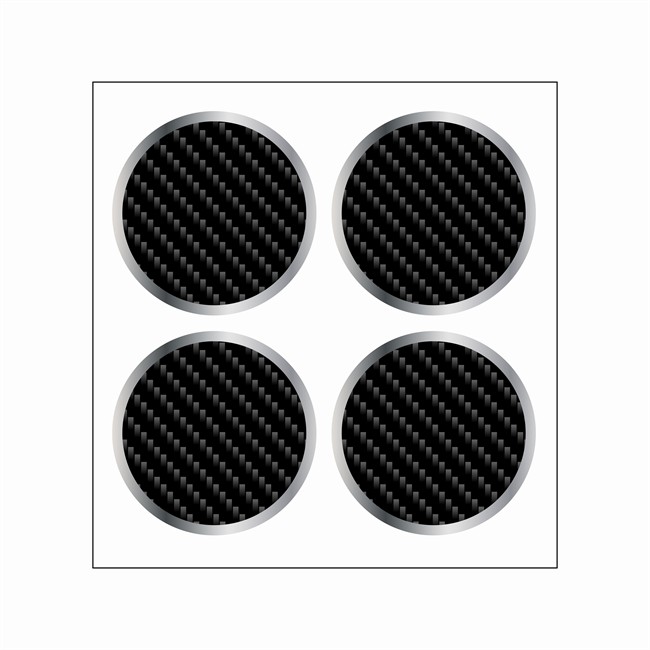 4 Stickers Autocollants Cache Moyeu Jante Cadox Style Carbone