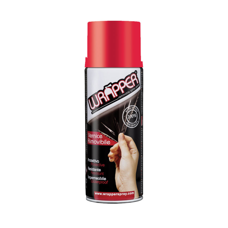 Bombe De Peinture Pelable Rouge Pour Jantes Wrapper 400 Ml