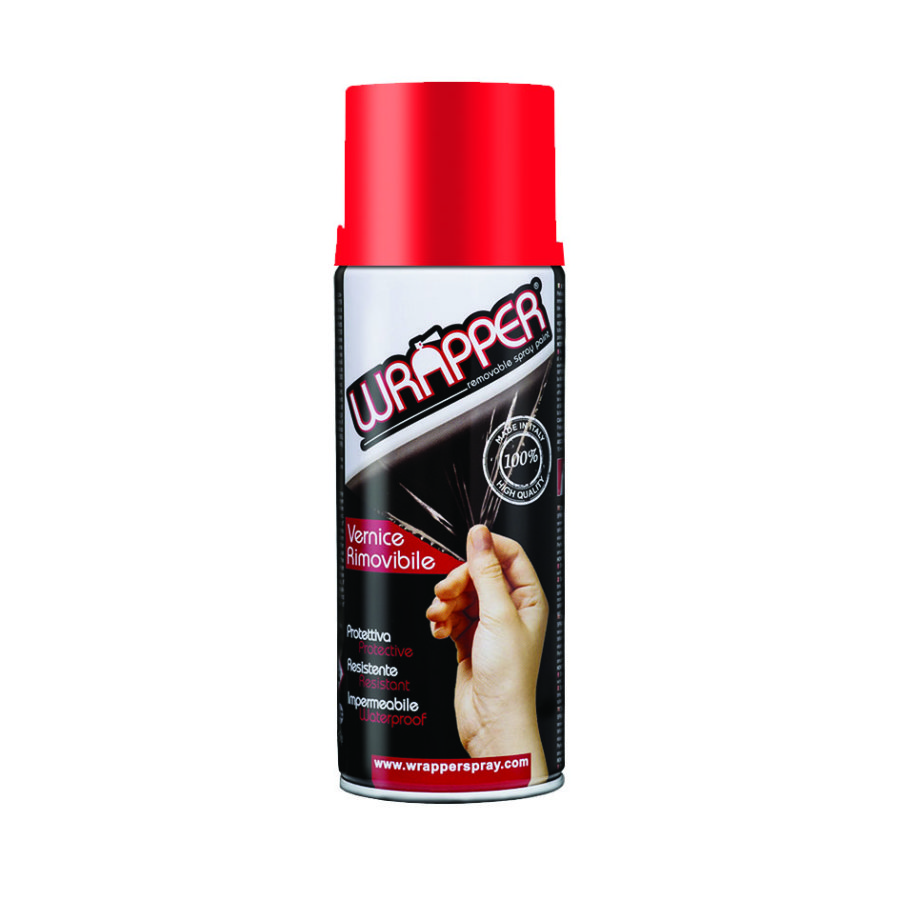 Bombe De Peinture Pelable Rouge Fluo Pour Jantes Wrapper 400 Ml