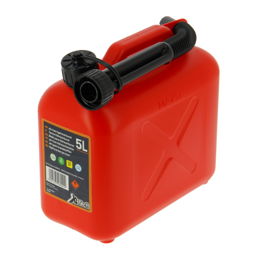 Jerrican carburant en polyéthylène rouge EDA 5 L + bec verseur - Norauto