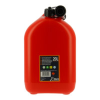 Jerrican en plastique pour carburant, 20L, ovale, rouge - Plateforme