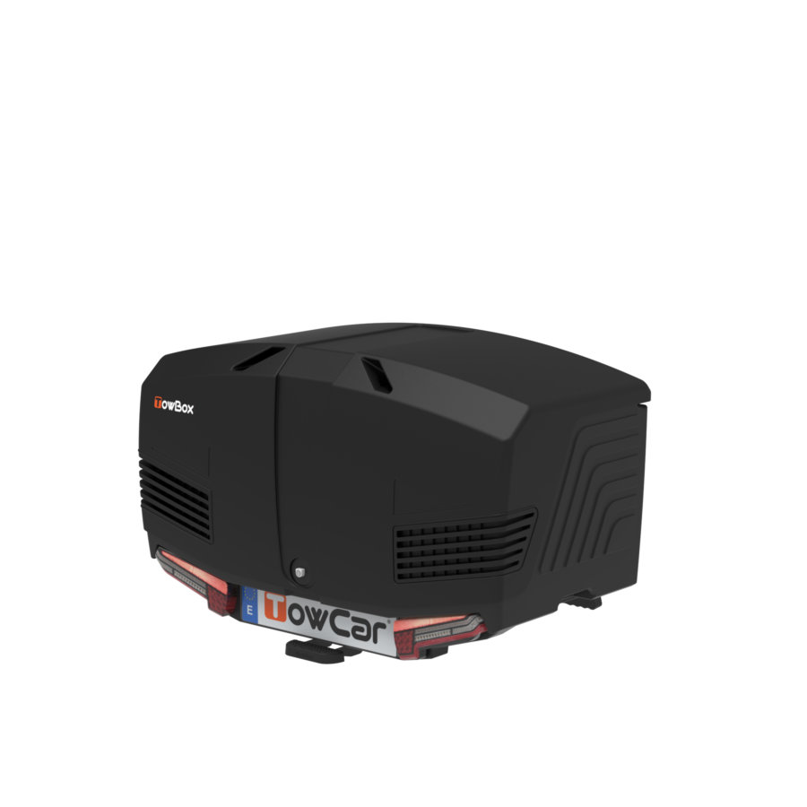 Coffre d’Attelage TOWBOX V3 Noir – 400 L de Rangement Pratique et Robuste