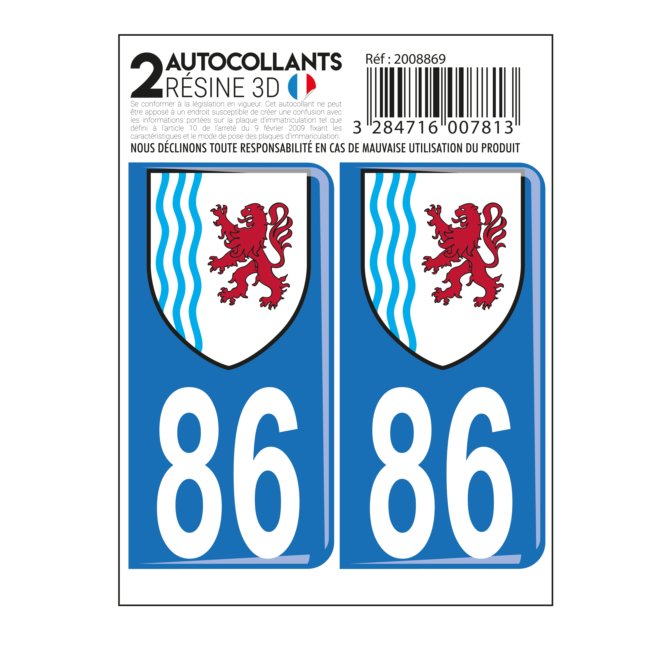 2 Stickers En 3d Cadox Département De La Vienne 86