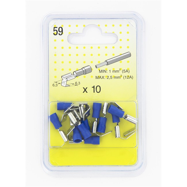 10 Cosses Plates Raccord 6,3 Mm Mâle + Femelle
