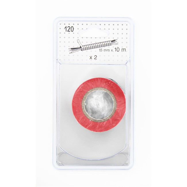 2 Rubans Isolants Noir 10 M + Rouge 10 M