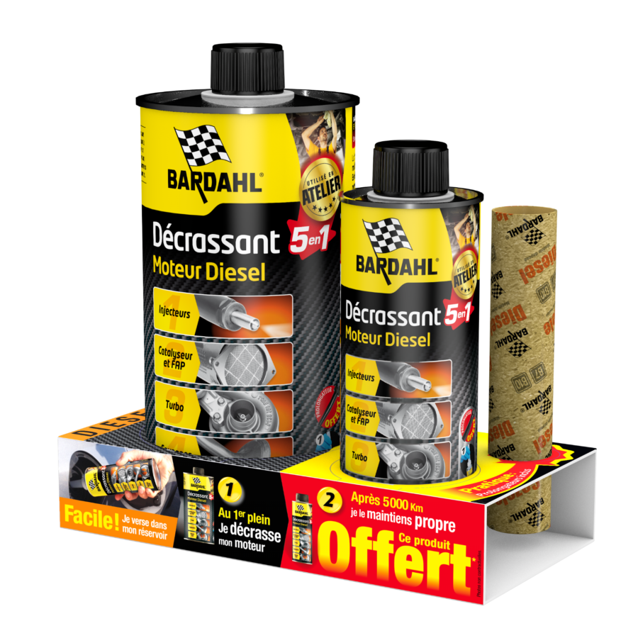 Décrassant 5 En 1 Moteur Diesel Bardahl 1 L + 300 Ml Offerts