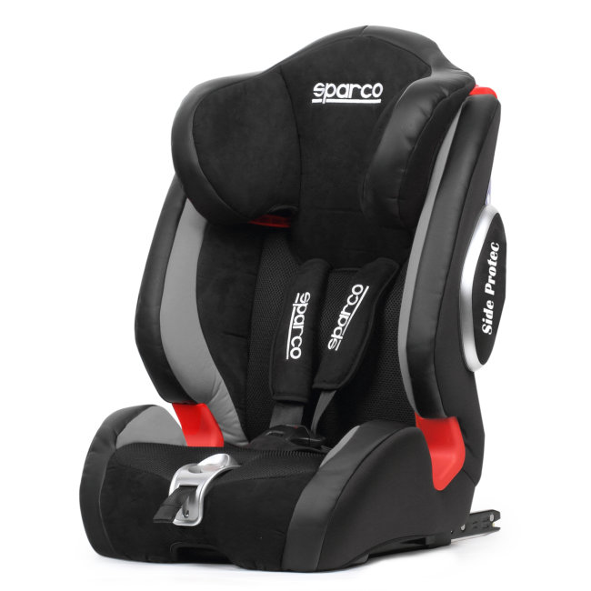 Réhausseur Sparco Système Isofix Noir Et Gris Groupe 1/2/3