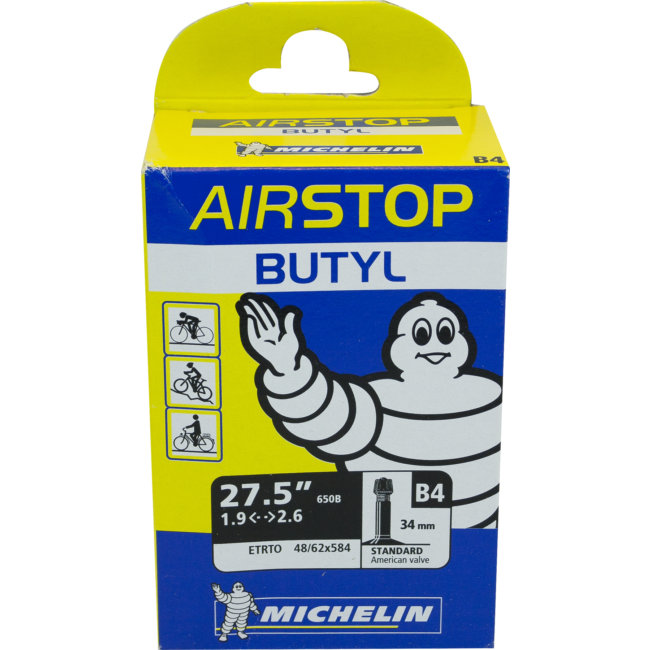 Chambre À Air Vélo 27,5x1,9/2,5 Michelin Valve Schrader 34 Mm