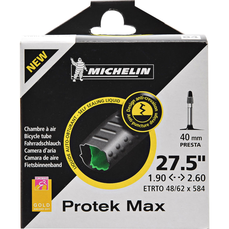 Chambre à air vélo Protekmax 27,5x1,9/2,5 MICHELIN valve Presta 40 mm