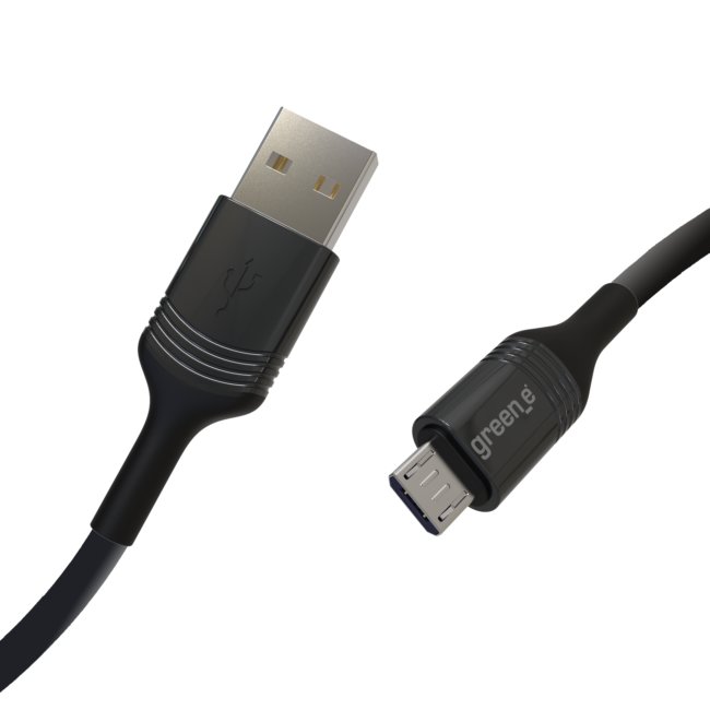 Câble Micro Usb 1,2 M Noir Green E