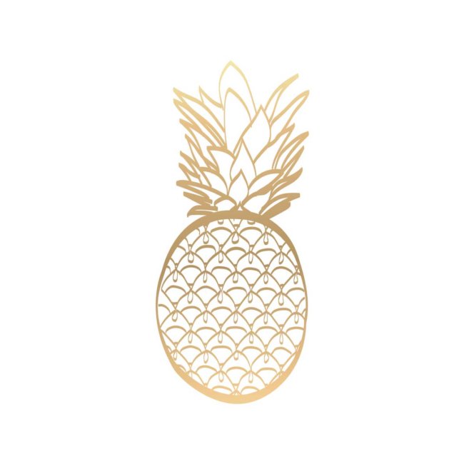 1 Sticker Autocollant Cadox Ananas Or