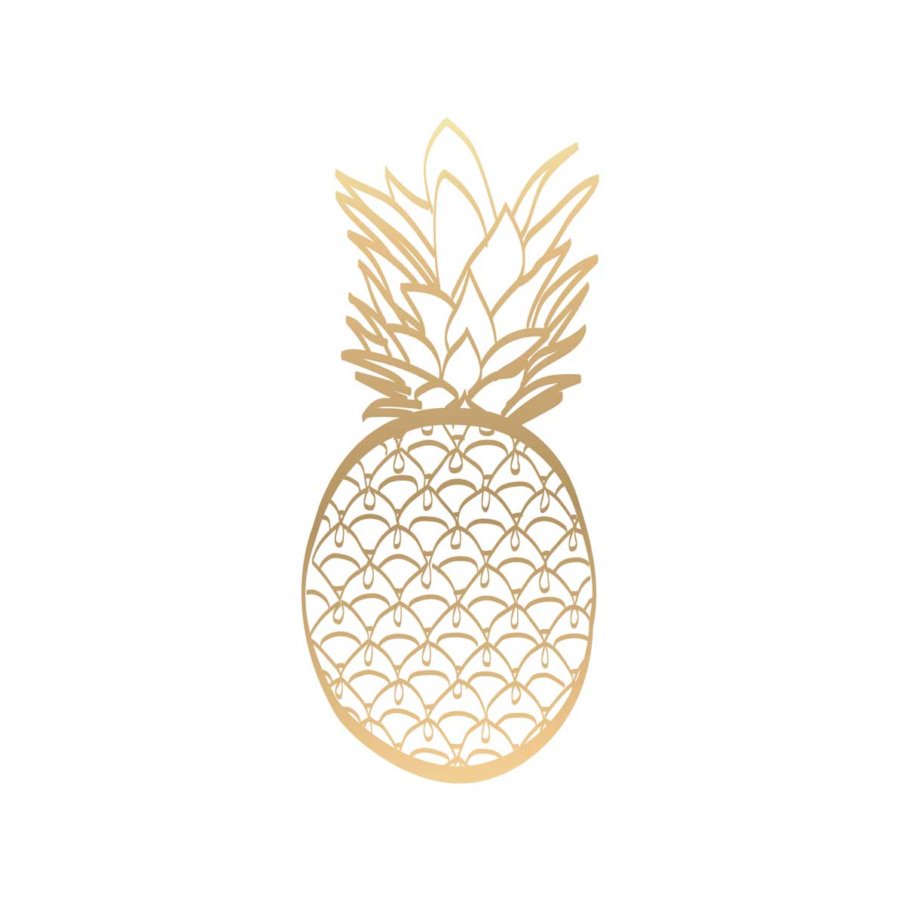 1 Sticker Autocollant Cadox Ananas Or