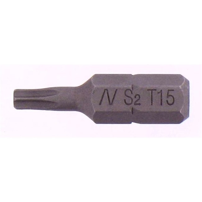 Embout 1/4 X 25mm Torx Creux T15