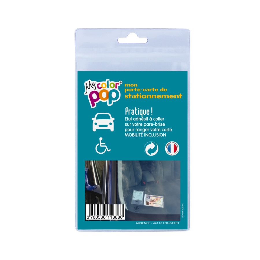 Porte-Carte Handicapé Pare-brise x3 PCS (MadeinFrance) Supports Pare-brise  pour Caducée/Chauffeur VTC/Ticket de Stationnement/Carte Handicapé/Vignette