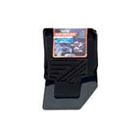 Jeu de 4 Tapis Voiture Palerme moquette noir ganse bleue pas cher