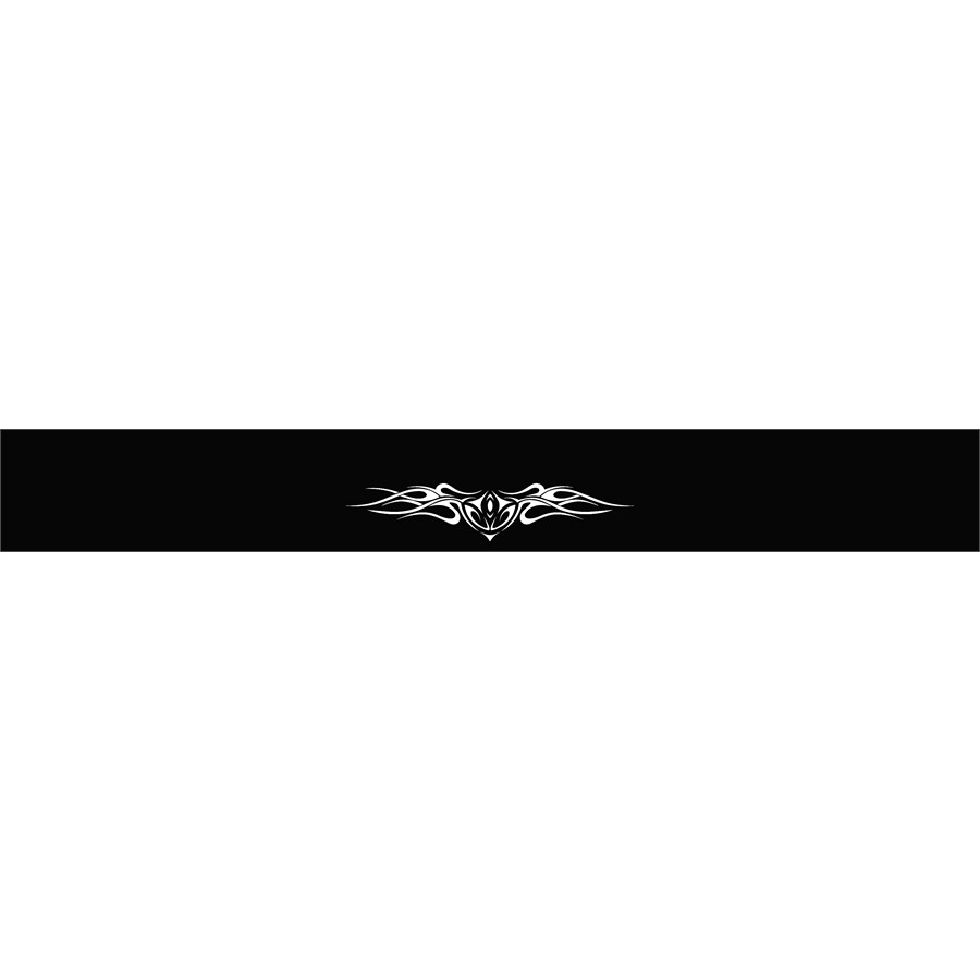 1 Bandeau Autocollant Pare-brise Cadox Abysse Translucide Noir 128 X 16,6 Cm