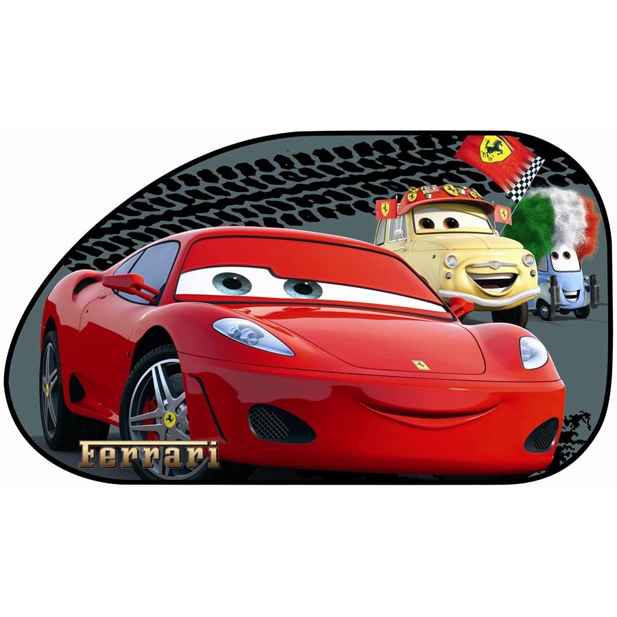 2 Rideaux Pare-soleil À Ventouses Latéraux Disney Cars 68 X 38 Cm