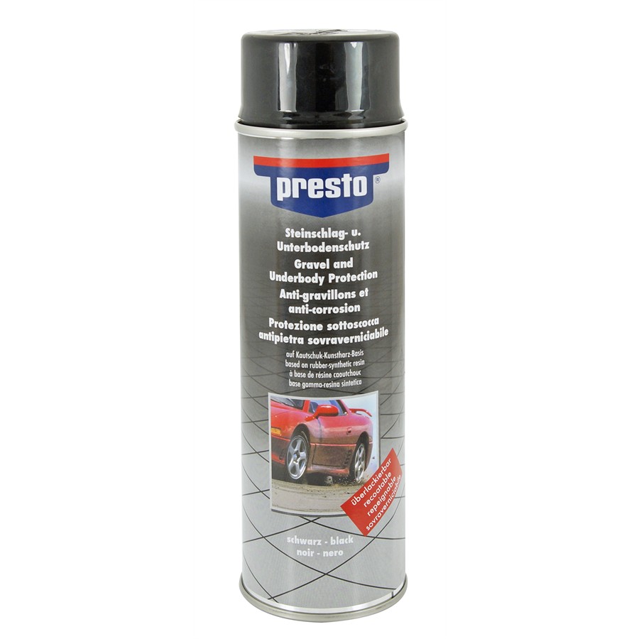 Spray anti-gravillon et anticorrosion noir PRESTO 500 ml