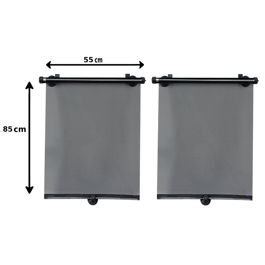 Lot De 2 Pare-soleils Latéraux À Enrouleur - 85x55 Cm - Norauto