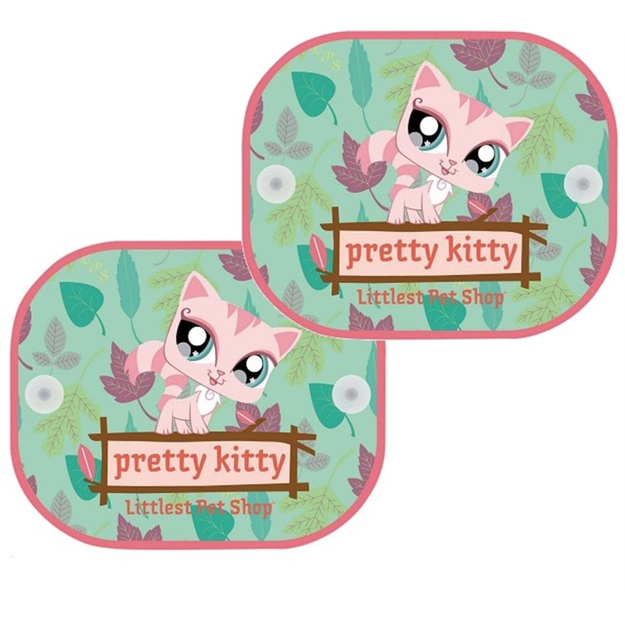 2 Rideaux Latéraux Pare-soleil À Ventouses Little Pet Shop 45 Cm X 35 Cm