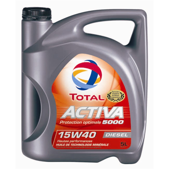 Huile Moteur Total Activa 5000 15w40 Diesel 5 L