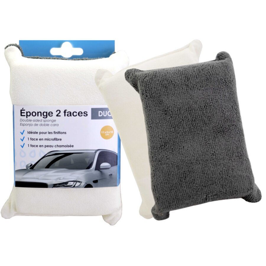 Eponge Double Face Chamoisée - Microfibre Sd