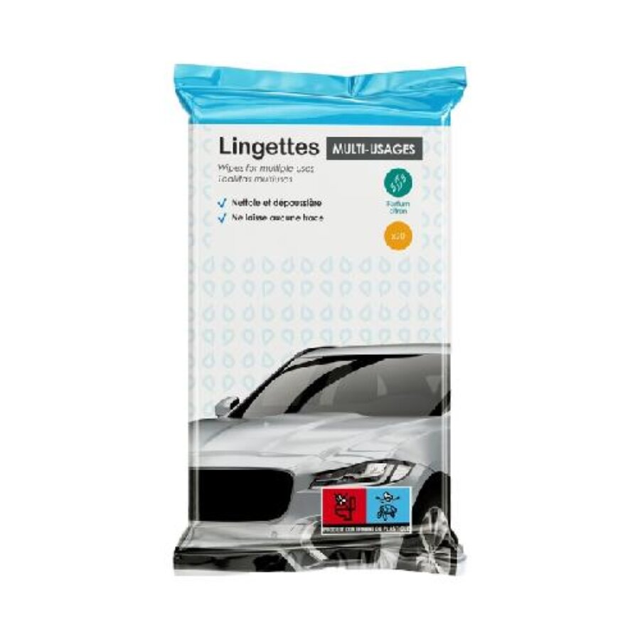 20 Lingettes Multi-usages Parfum Citron