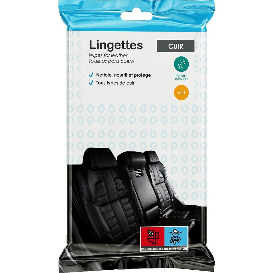 Lingettes Cuirs Senteur New Car (x20) Synchro Diffusion