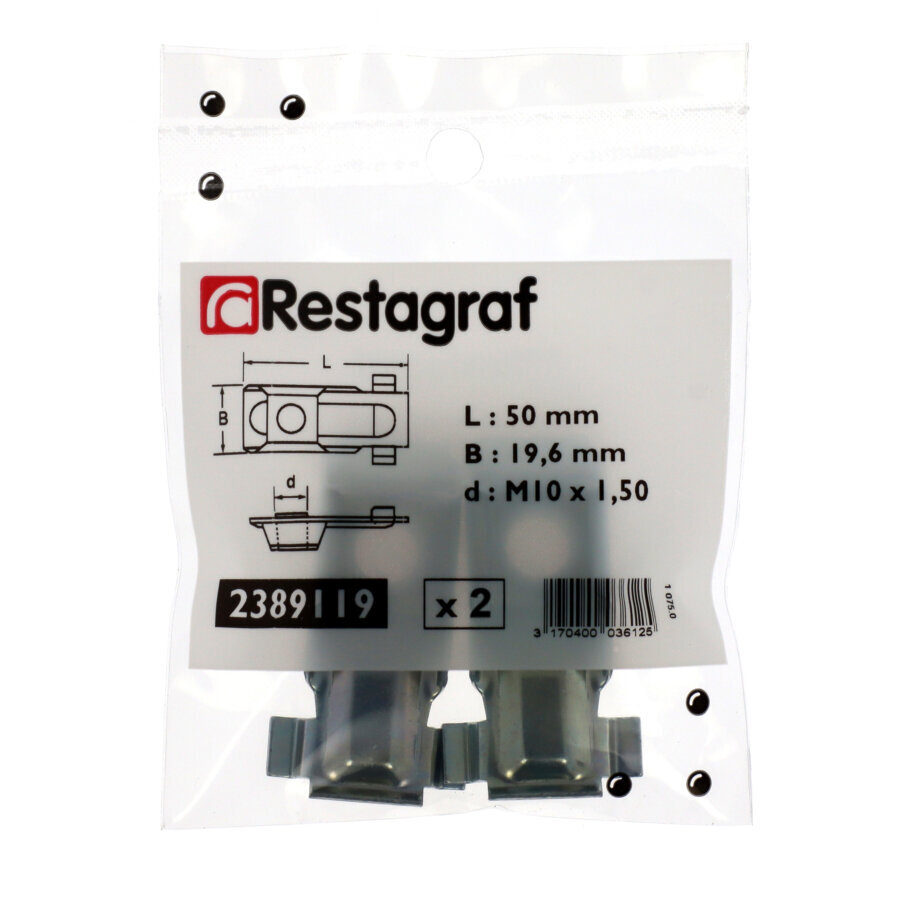 Écrou Cage Métal M10-1.50 Pour Attelage