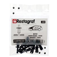 Lot De 20 Rivets/clips Plastique Noir 5mm - Pour Fixation De Garnitures Auto (pare-chocs, Jupes, Moquette)